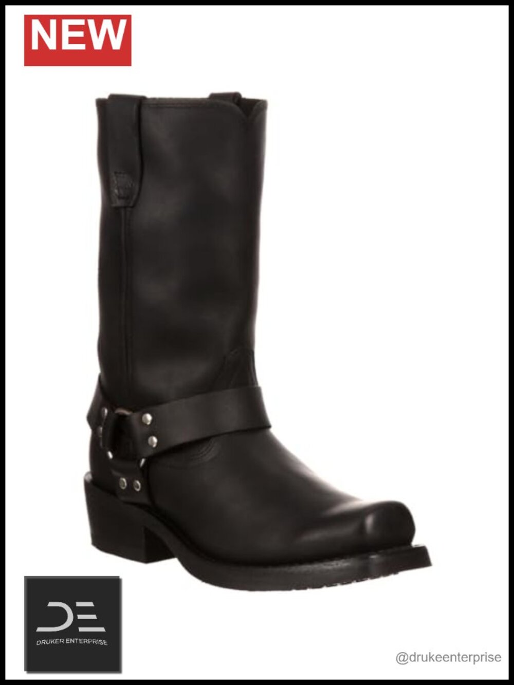 Women's Harness Western Boot, Leather, Mid-Calf, Snoot Toe, Goodyear Welt, Slip